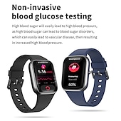 baratos Smartwatch-Y9PRO Smart Watch 1.85&#039;&#039; Smartwatch Relógio Fitness Relógio de Corrida Bluetooth Lembrete de Chamada Pedometer Monitoramento de Açúcar no Sangue Monitoramento de Frequência Cardíaca Reprodução de