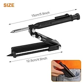cheap Tool Accessories-Multi-Function Scribing Tool, Construction Pencil, Tiling Pave Woodworking Outlines Circles Profiling Contour Gauge With Woodworking Scribing Pen