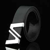 cheap Men&#039;s Belt-Men&#039;s Sashes Belt Men&#039;s belt Waist Belt Black White PU Leather Alloy Modern Contemporary Solid / Plain Color Vacation Daily Wear Casual Daily