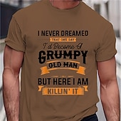 baratos Camiseta gráfica masculina-Homens Letra Estampas Abstratas Camiseta Camisetas gráficas Algodão Manga Curta Gráfico Camisa Preto Branco Azul Camiseta confortável Ao ar livre Rua Roupas de estilistas