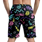 cheap Bottoms-Doll Retro Vintage 1980s Beach Shorts Men&#039;s Costume Vintage Cosplay Vacation Beach Shorts