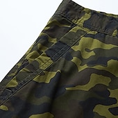 billiga Klassisk-Herr Cargo-shorts Camo Shorts Vandringsshorts Ficka Kamuflasje Komfort Andningsfunktion Utomhus Dagligen Utekväll Mode Ledigt ArmyGreen Rubinrött