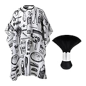 cheap Hair Removal-Professional Waterproof Hair Styling Cape Hair Cutting Salon Cape Gown Hair Salon With Snap Closure White