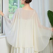 economico Scialle del Capo-Cappotto avvolgente donna vintage elegante senza maniche avvolge con colore puro per matrimonio vestito estivo per impressionare