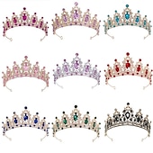 preiswerte Zubehör und mehr-funkelnde Kristall-Diademe &amp; Kronen für Frauen &amp; Mädchen Rokoko viktorianische Hochzeitsaccessoires