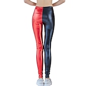 cheap Bottoms-1980s High Waisted Shiny Latex Patent Leggings PU Leather Pencil Pants Disco Women&#039;s Carnival Masquerade Party Bachelorette Party Pride Parade Adults&#039; Pants