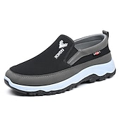 billige Slip-ons og loafers til herrer-menns uformelle sorte og hvite, pustende mesh slip-on loafers for hverdagskomfort