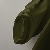 economico Casual da lavoro-Per uomo Camicia Camicia di lino Camicia in cotone e lino Camicia bianca di cotone Camicia con colletto cinese Camicia con colletto alla coreana Semplice Vacanza Casuale Nero Bianco Verde Mezze