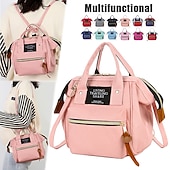 cheap College Backpacks-Multifunctional Canvas Backpack and Handbag – Versatile and Stylish Back to School, Travel, or Everyday Bag in Multiple Colors