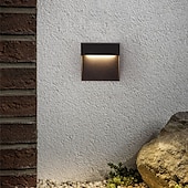 cheap Outdoor Wall Lights-LED Outdoor Wall Lamp Step Lights IP65 Waterproof 3000K Warm White Dimmable LED Stair Lights Indoor, Aluminum ORB Finish ETL Listed