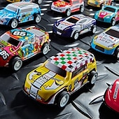 economico Anti-stress-secchio di stoccaggio collezione edizione 30 auto da corsa in lega auto in lamiera di ferro auto a rimbalzo più auto in lega auto classiche con scocca in ferro