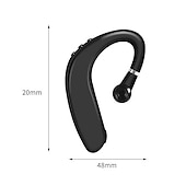 זול אוזניות אלחוטיות אמיתיות TWS-אוזניות Bluetooth5.0 אלחוטיות, אוזניות עסקיות בהמתנה ארוכה עם מיקרופון, אוזניות Bluetooth ספורט עמיד למים, אוזניות ביטול רעשים עם אוזניות ל-ios android windows smartphone