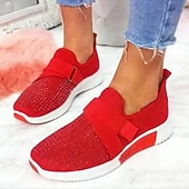 abordables Zapatillas de mujer-Mujer Zapatillas de deporte Slip-Ons Zapatos blancos Tallas Grandes Zapatos Flyknit Exterior Diario Tacón Plano Dedo redondo Deportivo Casual Minimalismo Zapatos para correr Flying Weaving Mocasín
