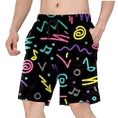 cheap Bottoms-Doll Retro Vintage 1980s Beach Shorts Men&#039;s Costume Vintage Cosplay Vacation Beach Shorts