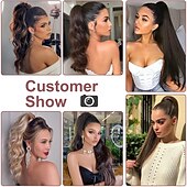 economico Code-Gancio Code Classico / sintetico / Facile da indossare Capelli sintetici Pezzo di capelli Estensione capelli Ondulato / Onda naturale 22 pollici Festa / Serata / Da tutti i giorni / Da mare