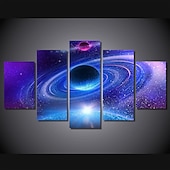 levne Krajiny-nezarámovaný 5 panelů vesmír vesmír země světlo malba plátno umění malba nástěnné umění