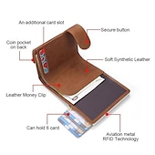 cheap Card Holders &amp; Cases-RFID Pop Up Credit Card Holder Wallet Men Business Card Case Slim Minimalist Trifold Credit Card Wallet for Women Card Holder Up