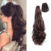 economico Code-Gancio Code Classico / sintetico / Facile da indossare Capelli sintetici Pezzo di capelli Estensione capelli Ondulato / Onda naturale 22 pollici Festa / Serata / Da tutti i giorni / Da mare