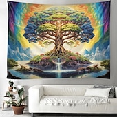 baratos Tapeçaria da Árvore da Vida-árvore da vida 3d tapeçaria pendurada hippie arte da parede grande tapeçaria mural decoração fotografia pano de fundo cobertor cortina casa quarto sala de estar decoração