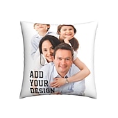abordables Oreillers personnalisés-Housse de coussin personnalisée Ajoutez votre image Conception photo personnalisée Image Mode Housse de coussin décontractée 1 pièce Cadeau personnalisé fait sur mesure