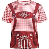 economico Abbigliamento Grafico-T-shirt Lederhosen 3D Bavarese Stile da Strada Corte Grafico per Per uomo Adulti Stampa 3D  per Birra Oktoberfest Feste Casual Quotidiano