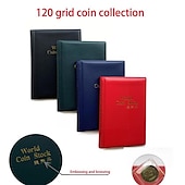 cheap Cable Organizer-120 Coins Holders 4 Colors Collecting Collection Storage Money Penny Album Book Pockets