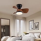 preiswerte Deckenventilator-Leuchten-Deckenventilator mit Lichtern, 22 Zoll, dimmbare LED, 3 Farben, 6 Geschwindigkeiten, Timing, umkehrbare Flügel mit Fernbedienung, Ventilator-Kronleuchter für den Haushalt, flacher, bündig montierter Deckenventilator für den Innenbereich, 220–240 V