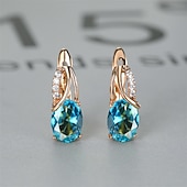 billige Øredobber-Dame Zirkonium Øredobb Klassisk Dyrebar Stilfull Enkel øredobber Smykker Platin fargerik / Platin olivengrønn / Platin Hvit Til Fest Bryllup 1 par