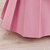 levne Párty šaty-Batole Dívčí Šaty na párty Pevná barva Bez rukávů Výkon Svatební Kravatový uzel Roztomilý Princeznovské Polyester Midi Šaty na párty Léto Jaro 3-7 let Světlá růžová Rubínově červená Trávová zelená
