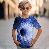 Jungen 3D Grafik T-Shirt Kurzarm 3D-Druck Frühling & Sommer Aktiv Kinder 4-12 Jahre Outdoor Täglich Normale Passform preiswerte Jungen 3D Vision & Geometrie-Jungen 3D Grafik T-Shirt Kurzarm 3D-Druck Frühling & Sommer Aktiv Kinder 4-12 Jahre Outdoor Täglich Normale Passform