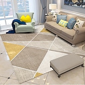 abordables Alfombras de impresión digital 3D-Alfombra geométrica para sala de estar, alfombra abstracta, alfombra para dormitorio, mesa de café rectangular cubierta junto a la cama