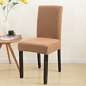 cheap Dining Chair Cover-Dining Chair Cover Burgundy Farmhouse Stretch Chair Seat Slipcover Spandex Washable Cover Kitchen Protector for Dining Room Wedding Ceremony Durable