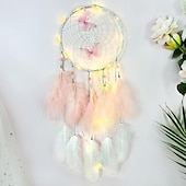 cheap Dreamcatcher-Butterfly Dream Catcher Handmade Gift Feather Hook Flower Wind Chime with One Circle Ornament Wall Hanging Decor Art Boho Style 16x65cm/6.2&#039;&#039;x25.5&#039;&#039;
