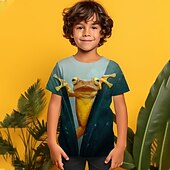 levne 3D zvířata pro chlapce-Chlapecké 3D Grafika Tričko Košilky Krátký rukáv 3D tisk Léto Jaro Aktivní Polyester Děti 4-12 let Venkovní Denní Běžný