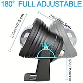 billige Undervannslamper-damlys undervannsfontenelys led nedsenkbar spotlight rgb 16farger vanntett med fjernkontroll 10w dc12v utendørs hage landskapslys 1stk 2stk