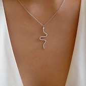 voordelige Kettingen en hangers-1 stuk Kettingen lange ketting For Dames Dagelijks Legering Slang Slang