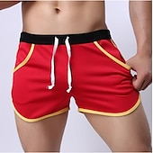 cheap Mens Active Shorts-Men&#039;s Athletic Shorts Running Shorts Gym Shorts Drawstring Elastic Waist Color Block Breathable Quick Dry Outdoor Fitness Gym Sports Casual / Sporty Black White Micro-elastic