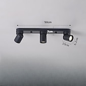 お買い得  シーリングライト調光可能タイプ-LED スマートシーリングスポットライト、コントロールパネル付き 30 センチメートル/50 センチメートル 2/3 ヘッド指向性天井マウント照明器具、調整可能な表面実装スポットライト、廊下ギャラリーショップラウンド天井スポットライト固定トラック照明