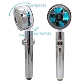 abordables appareils électroménagers-pommeau de douche à haute pression buse de pulvérisation à main à économie d&#039;eau pommeau de douche turbocompressé avec petit ventilateur fournitures de salle de bain