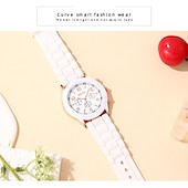 abordables Relojes de Cuarzo-Reloj de cuarzo de moda para mujer, reloj minimalista de tendencia para estudiantes, relojes de silicona de gelatina, regalos para niñas, reloj femenino