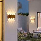 economico applique da esterno-lampada da parete a led per esterni impermeabile ip65 3w illuminazione su / giù 5/7 testa lampada da parete ip65 impermeabile curva a doppia testa per interni lampada da camera moderna luce bianca