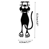 preiswerte Buchstützen &amp; Lesezeichen-1 Stück schwarze Katze Kunststoff-Lesezeichen-Umschlagschild, ausgehöhlte Mini-3D-Tier-Lesezeichen, Geschenk zum Schulanfang