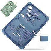 baratos Saúde dos pés-22 pçs profissional cortador de unhas kit de pedicure unhas de aço inoxidável lixas de unhas colher de orelha, kit de higiene para viagens
