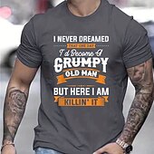 baratos Camiseta gráfica masculina-Homens Letra Estampas Abstratas Camiseta Camisetas gráficas Algodão Manga Curta Gráfico Camisa Preto Branco Azul Camiseta confortável Ao ar livre Rua Roupas de estilistas
