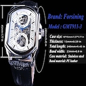 voordelige Mechanische Horloges-forsining retro heren mechanisch horloge luxe mode zakelijk automatisch skelet polshorloge heren mechanisch waterdicht horloge klok heren