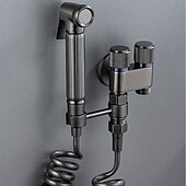 お買い得  ビデ用蛇口-バスルームハンドヘルドシャワービデシャッタフスプレーウォールマウント、トイレハンドヘルドビデシャワースプレー壁掛けおむつ入浴ペット女性衛生クリーニング