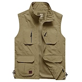 economico Gilet da Pesca per Uomo-Per uomo Gilet da pesca Gilet tattico militare Gilet / gilet da escursionismo Senza maniche Gilet / Gilet Giacca Superiore Esterno Traspirante Asciugatura rapida Leggero Multi Pocket Estate Elastene