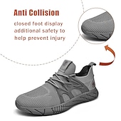 economico Sneakers da uomo-sneakers sportive da uomo in rete grigia: leggere, traspiranti e perfette per la corsa, la palestra e l&#039;abbigliamento casual
