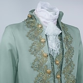 Недорогие Наряды-Ретро Средневековый Эпоха возрождения Пальто Брюки Инвентарь Принц барин Вышивка Вышивка Маскарадный костюм Муж. Королевский Карнавал Маскарад Для вечеринок Венецианский карнавал Взрослые