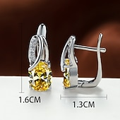 levne Náušnice-Dámské Zirkon Náušnice Klasika Drahocenný stylové Jednoduchý Náušnice Šperky Platinové barevné / Platinová olivově zelená / Platinová bílá Pro Svatební Párty 1 pár